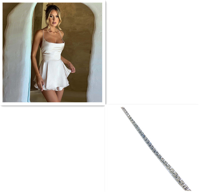 Robe Mini Satinée Luxe — L'Élégance Sensuelle pour Vos Soirées Inoubliables