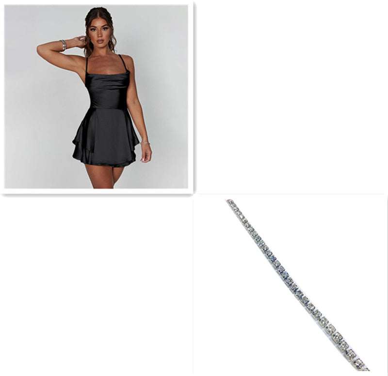 Robe Mini Satinée Luxe — L'Élégance Sensuelle pour Vos Soirées Inoubliables